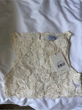 Peppermayo ivory florella top